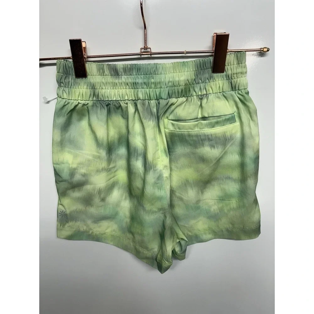 New Athleta Girl's Play More‎ Shorts Green Tie Dye Sz S(7)